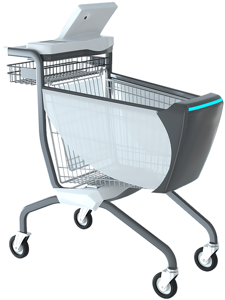 1-min - Caper Smart Shopping Cart (518x656), Png Download