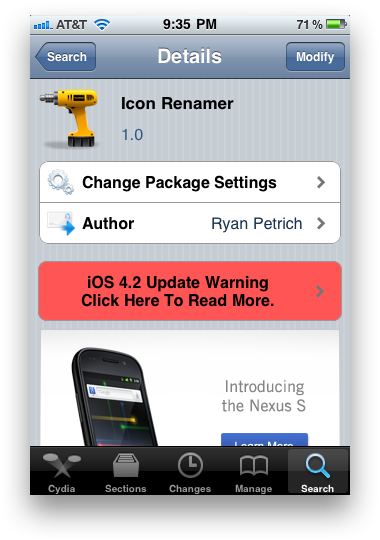 Icon Renamer's Edit Window Will Open And You Can Easily - Samsung Gt I9023 Nexus S - 16 Gb - Black Silver - Unlocked (380x540), Png Download