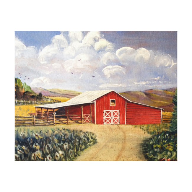 Red Barn West Virginia Farm Canvas Wrap Gallery Wrap - Gallery Wrap (650x650), Png Download