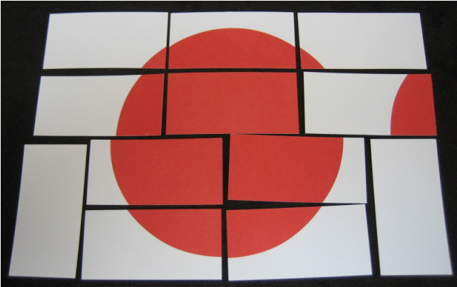 Japanese Flag Puzzle - Circle (640x640), Png Download