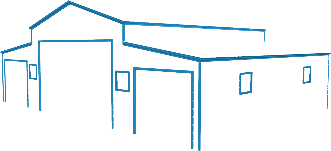 Barn Trim King Blue - House (1600x861), Png Download