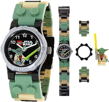 Star Wars With Yoda Minifigure - Lego Yoda Watch (461x377), Png Download