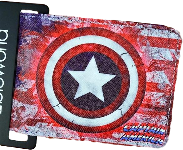 Captain America Shield Wallet - Comic And Cartoon Wallets (600x600), Png Download