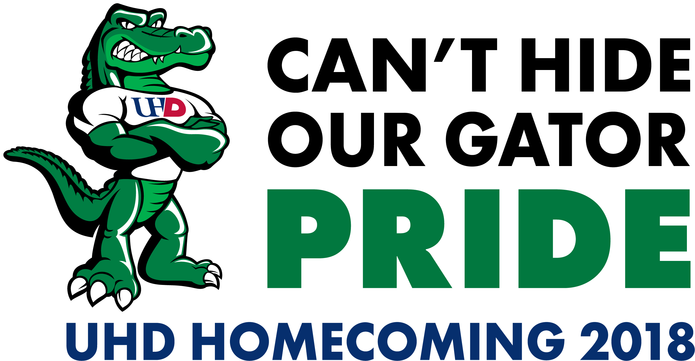 Canthidegatorpride Homecoming1 - University Of Houston–downtown (2410x1310), Png Download