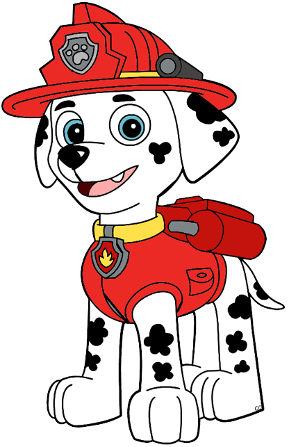 Marshall Marshall Marshall - Marshall Paw Patrol Clipart (416x643), Png Download