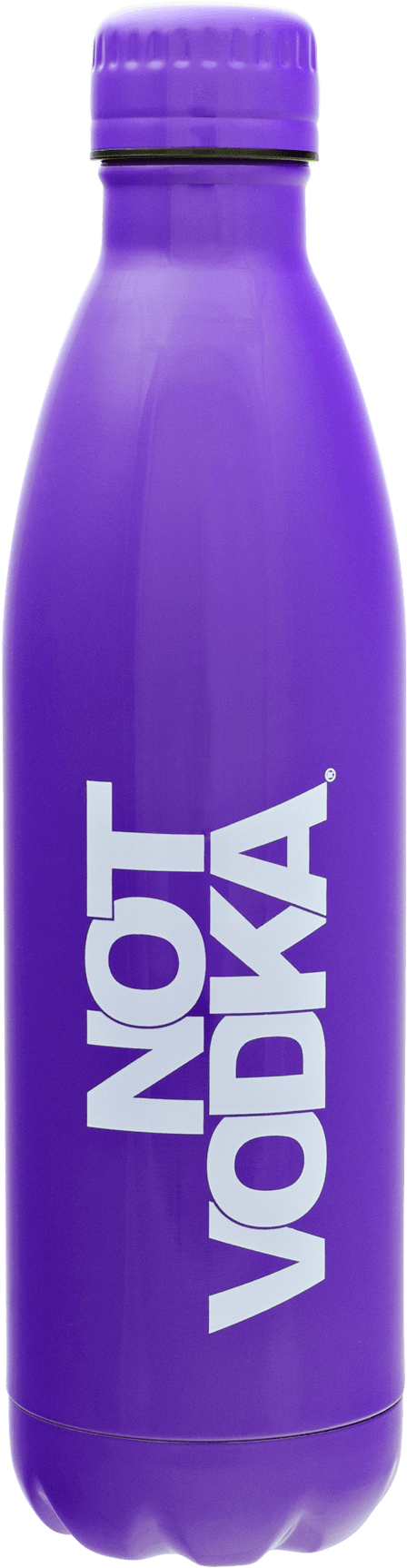 Not Vodka Bullet Bottle Glossy Purple 1 V=1495174037 - Not Vodka 25oz Stainless Steel Insulated Signature (1800x1800), Png Download