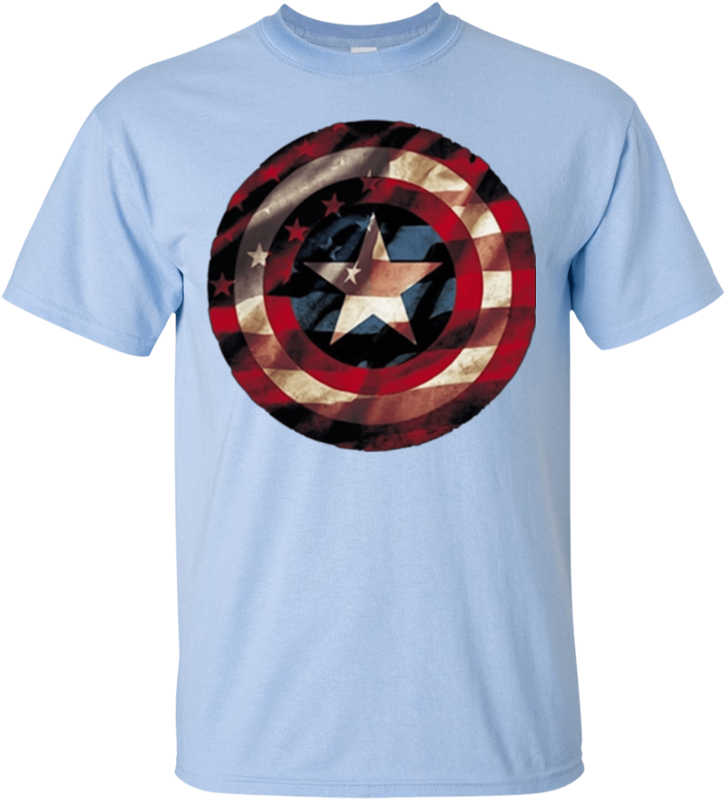 Marvel Captain America Avengers Shield Flag Shirt - T-shirt (1155x1155), Png Download