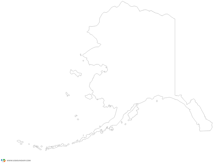 Image Black And White Library Alaska Vector Background - Alaska Outline Png (846x600), Png Download