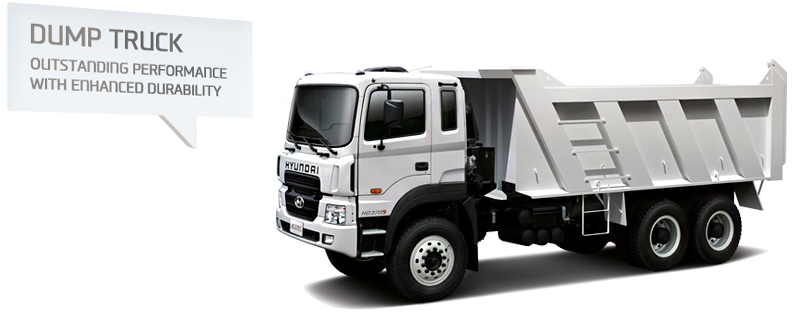 Hyundai Dump Truck - Hyundai Hd270 Dump Truck (940x374), Png Download