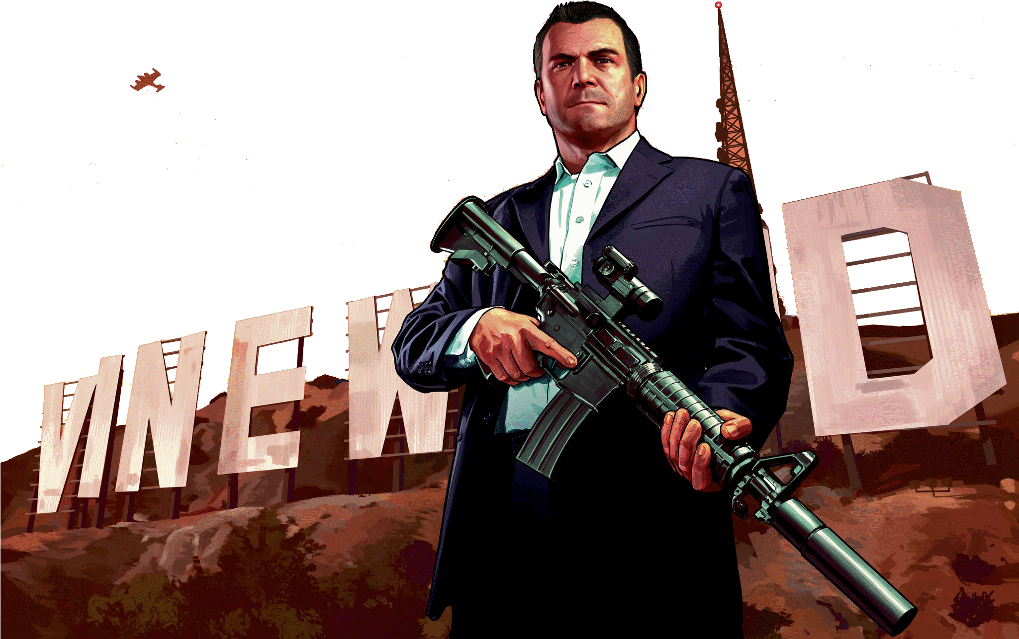 Artwork Michael V - Gta 5 Wallpaper Michael (640x408), Png Download