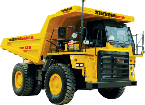 Rig#40t Dump Truck - Crane (500x364), Png Download