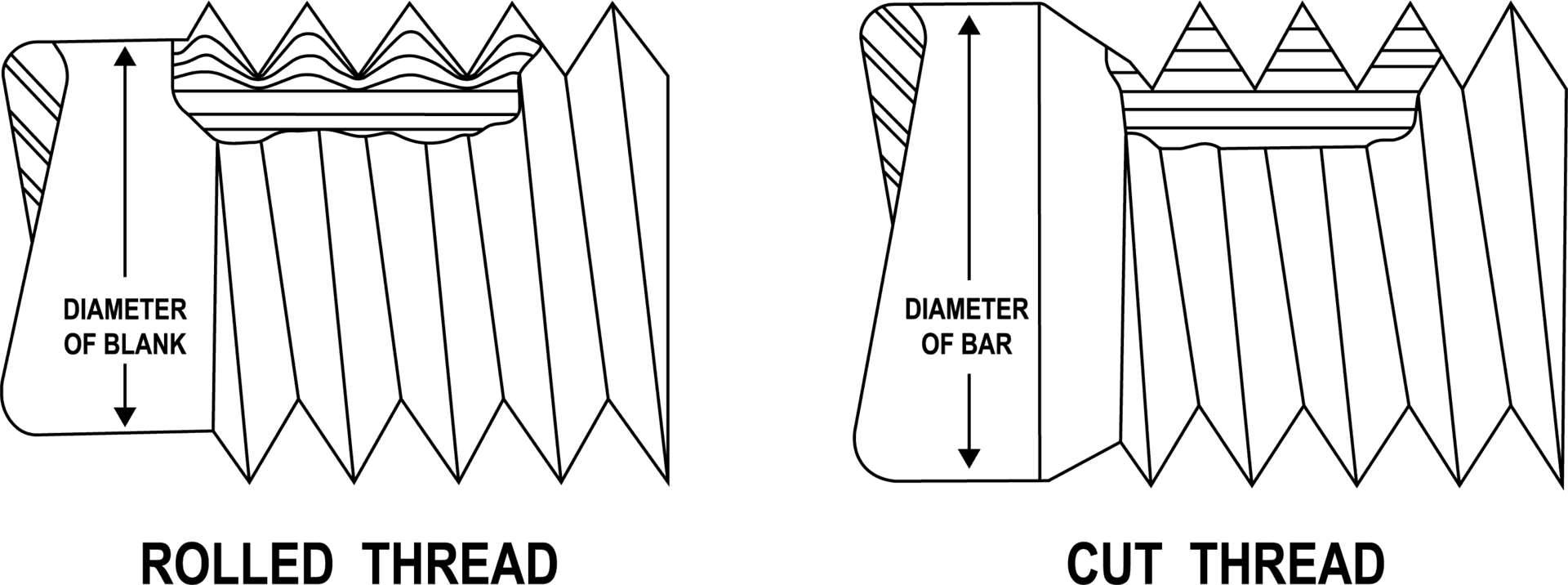 Download In The Rolled Thread, Wavy Lines Represent The Retention ...