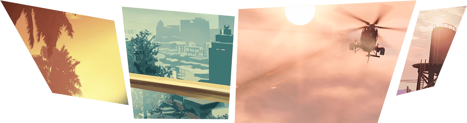 Grand Theft Auto V - Cityscape (1550x400), Png Download