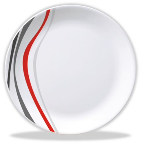 Wavy Lines Dinnerware - Circle (487x500), Png Download