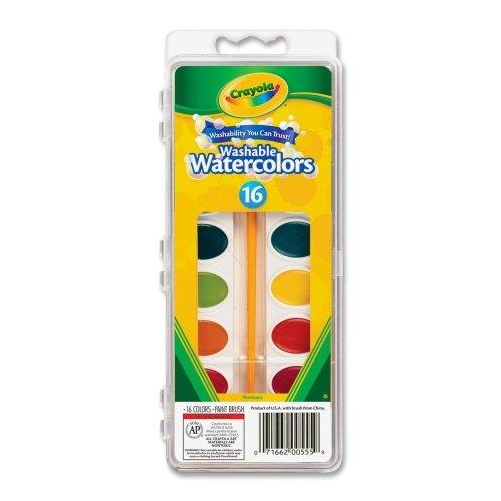 We're Sorry - - Crayola Washable Watercolors Paint Set With Brush - (1000x1000), Png Download