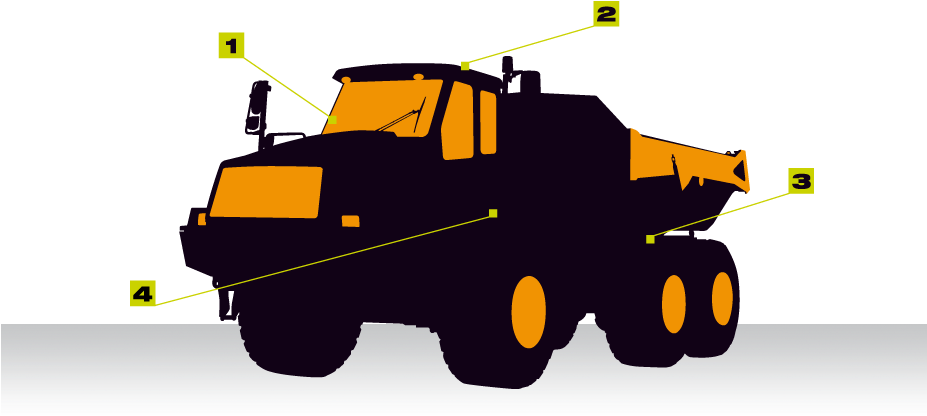 Articulated Dump Truck Onboard Weighing For Load Hauling - Dumper Truck Components (926x427), Png Download