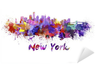Poster: New York- Watercolors Inundation, 30x61cm. (400x400), Png Download