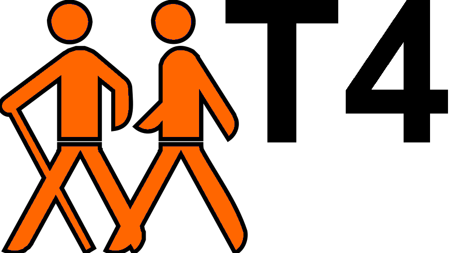 Hiking Sign T4 - Hiking (900x508), Png Download