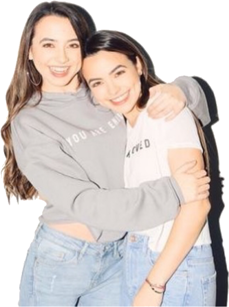 Report Abuse - Merrell Twins In Paris (1024x1281), Png Download