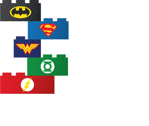 The Art Of The Brick - Dc Comics Lego Logo (500x422), Png Download