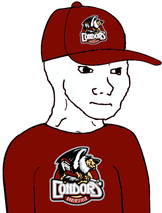 Post - Just Men's Cartoon Brontos Logo Bakersfield Condors (547x717), Png Download