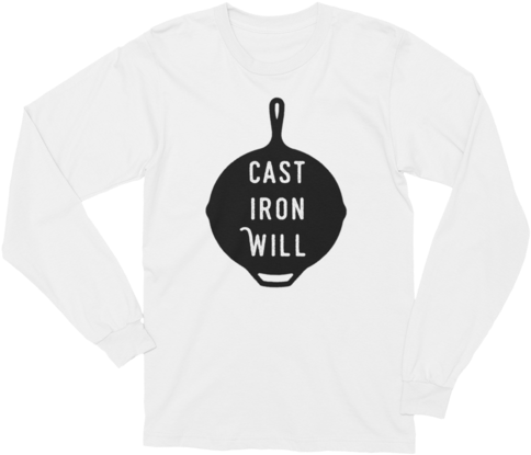 Cast Iron Will Longsleeve - Sweatshirt (500x500), Png Download