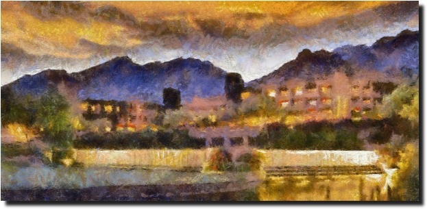 Tucson's Spectacular ' - Painting (640x322), Png Download