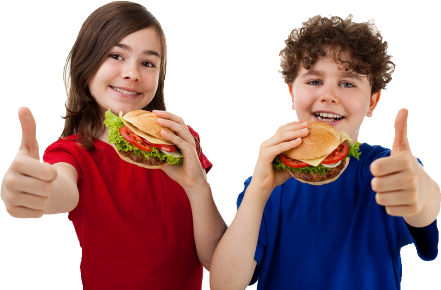 Eating Png Free Download - Eat Hamburger Png (1024x683), Png Download