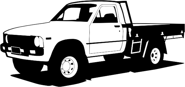 Truck Clipart 35021 By Dennis 1937 Ford Pickup Truck - Toyota Hilux Clipart (600x284), Png Download