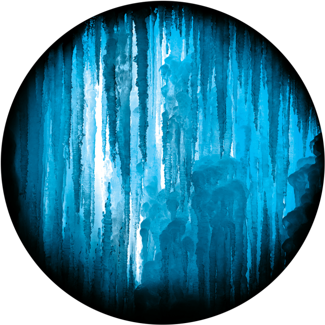 Heavy Icicle Covering - Apollo Design 6049 Icy Cave B&w Superresolution (800x800), Png Download