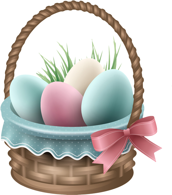 Element 25 - Easter Egg Basket Png (600x697), Png Download