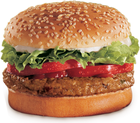 I Attempted To Order A Veggie Whopper And They Clumsily - Hamburger Png Transparent (448x393), Png Download
