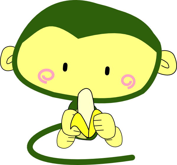 How To Set Use Monkey Eating Banana Icon Png (600x561), Png Download
