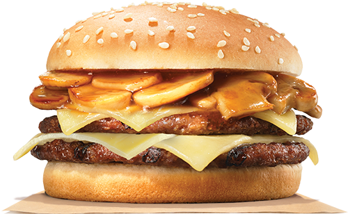 Mushroom Swiss Xl Burger King (500x540), Png Download