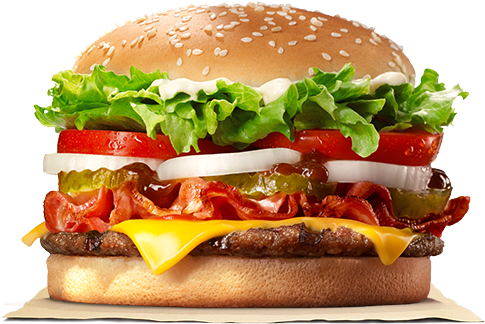Burger King Barbecue Bacon Whopper - Bbq Bacon Whopper (500x400), Png Download