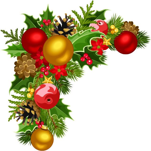 Christmas Decorating Border Png - Christmas Corners Png (650x652), Png Download