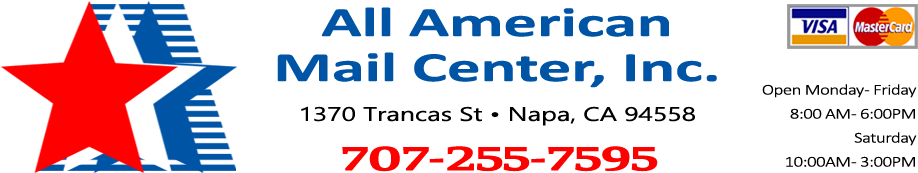 Napa Wine Shipping And Mail Center - Napa (931x238), Png Download