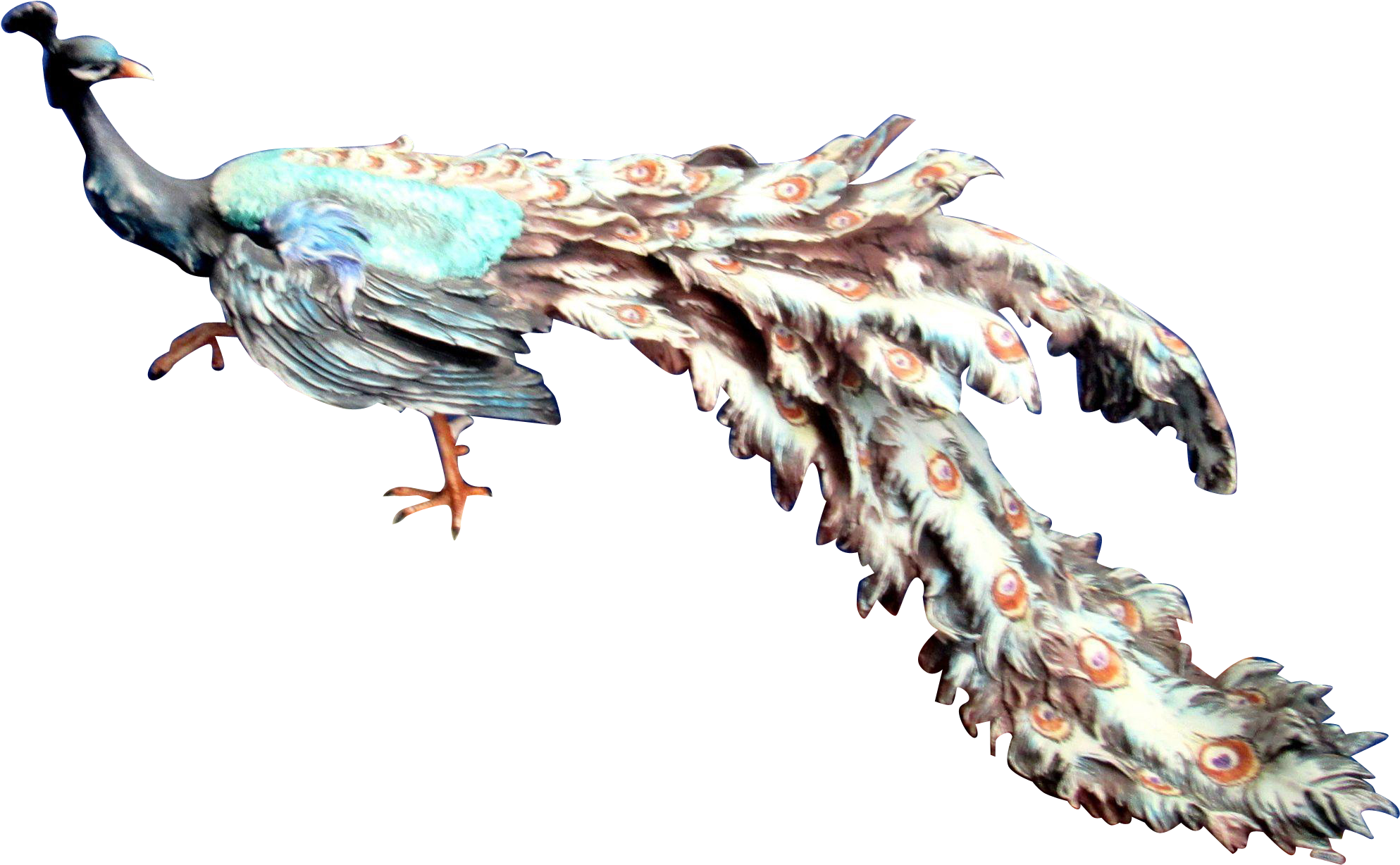 Giuseppe Armani Peacock With Lifted Claw 455-s Le 1277/500 - Peafowl (1986x1986), Png Download