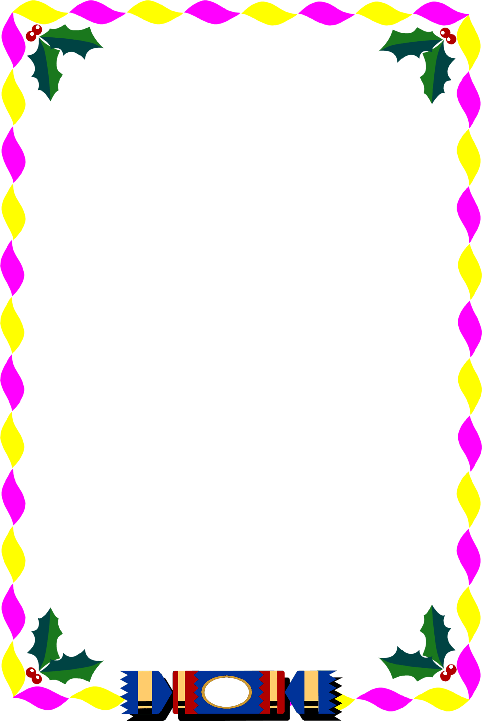 Border Free Stock Photo Ilration Of Blank Christmas - Books Borders And Frames (958x1433), Png Download