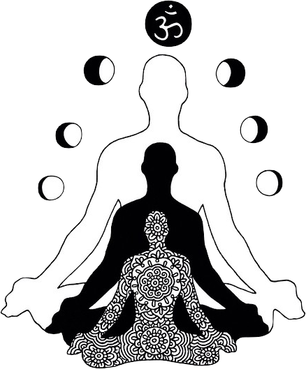 Namasteban - Transparent Meditation Png (438x529), Png Download