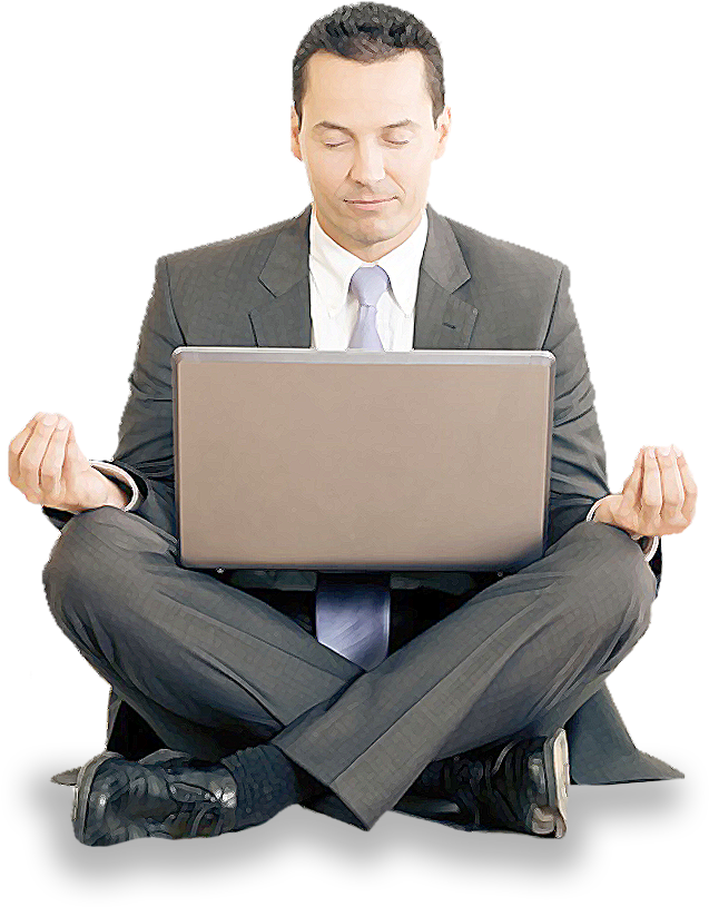 What Meditation Can Do For You - Meditating In Suit Png (700x814), Png Download