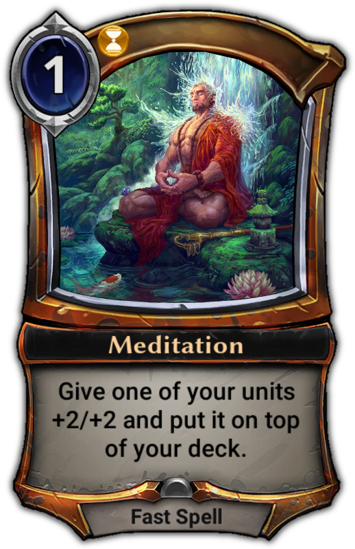 Meditation - Eternal Card Game Clockroach (529x801), Png Download