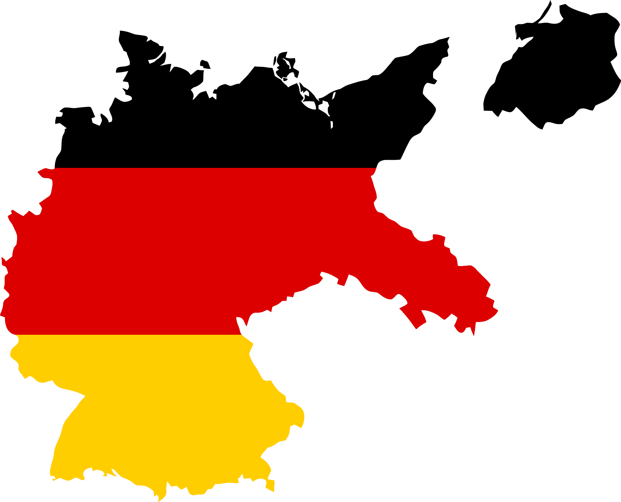 Svg Transparent Download - Weimar Republic Flag Map (2000x1615), Png Download