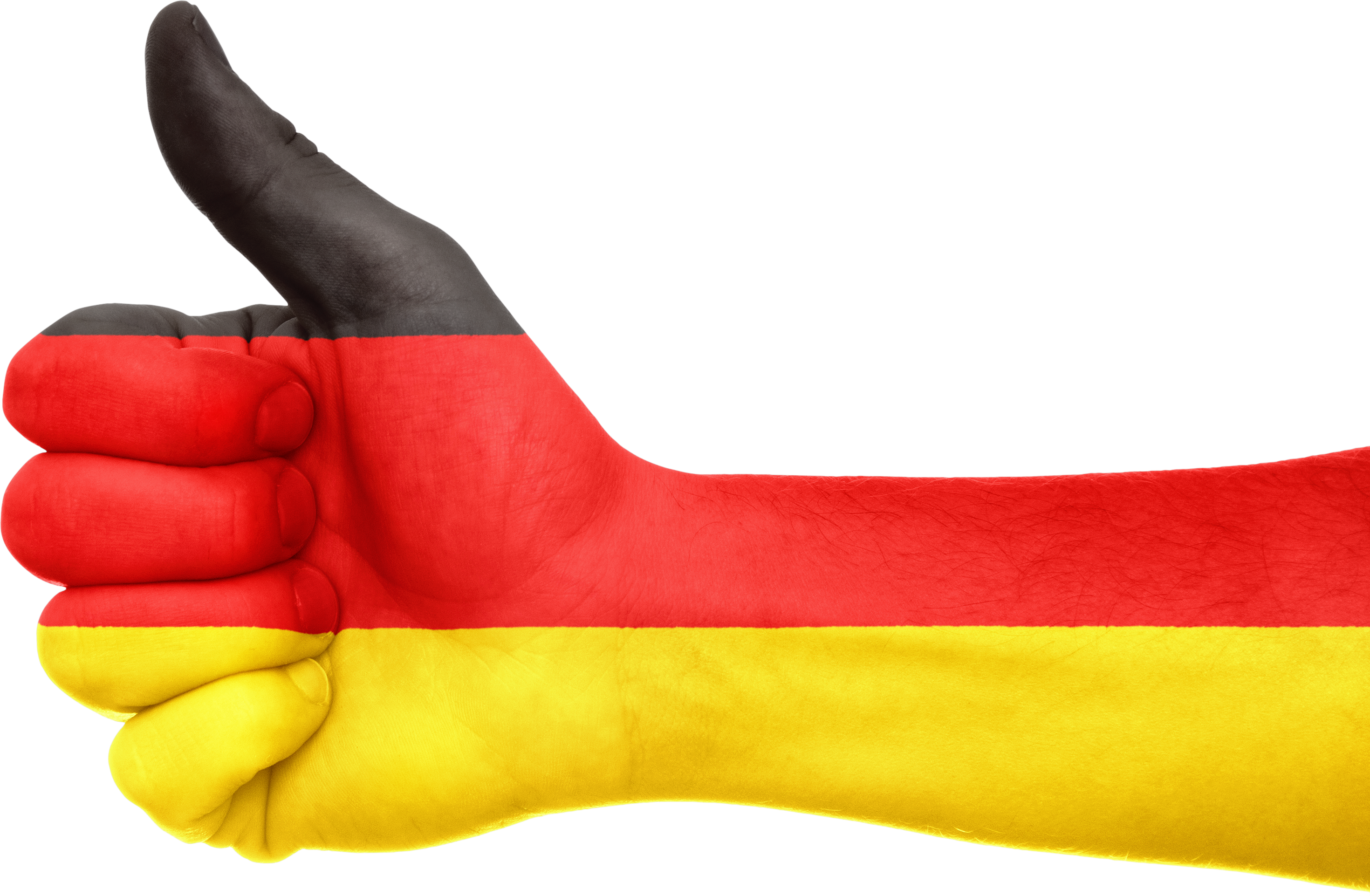 Germany Flag Hand National Fingers 664894 - German Flag Thumbs Up (2940x1923), Png Download