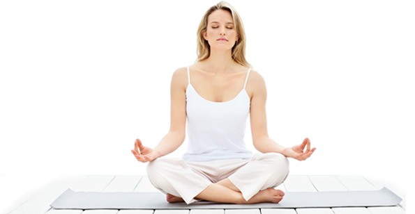 Meditation Woman - Practica Yoga Para El Cuerpo Y La Mente (594x325), Png Download