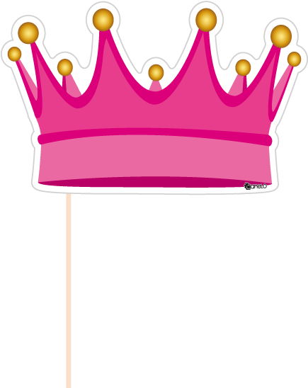 Party Photobooth Props Figure Pink Crown Clip Art Freeuse - Crown Photo Booth Png (600x600), Png Download
