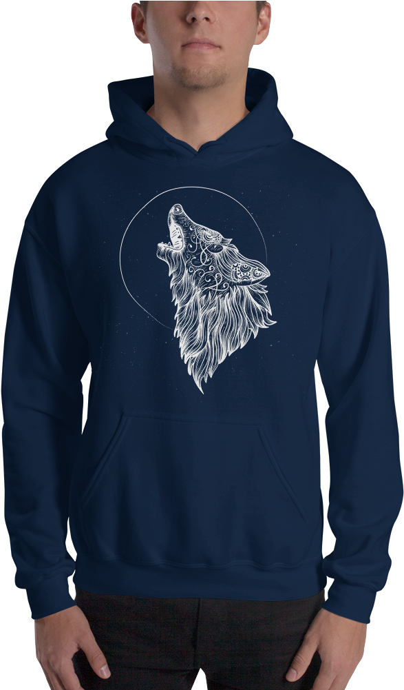 Howling Wolf Hoodie Lone Wolf Hoodie Hoodies And Clothing - Hoodie (1000x1000), Png Download