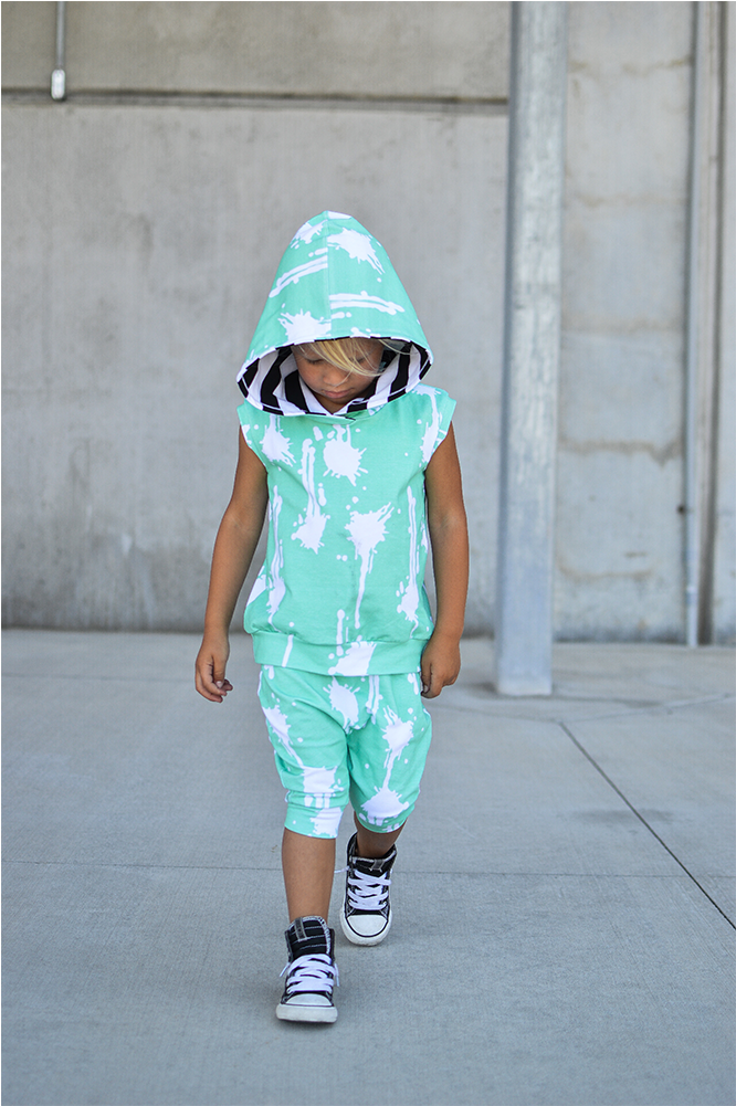 Toddler Boy Toddler Girl Mint And White Paint Splatter - Boy (1000x1000), Png Download