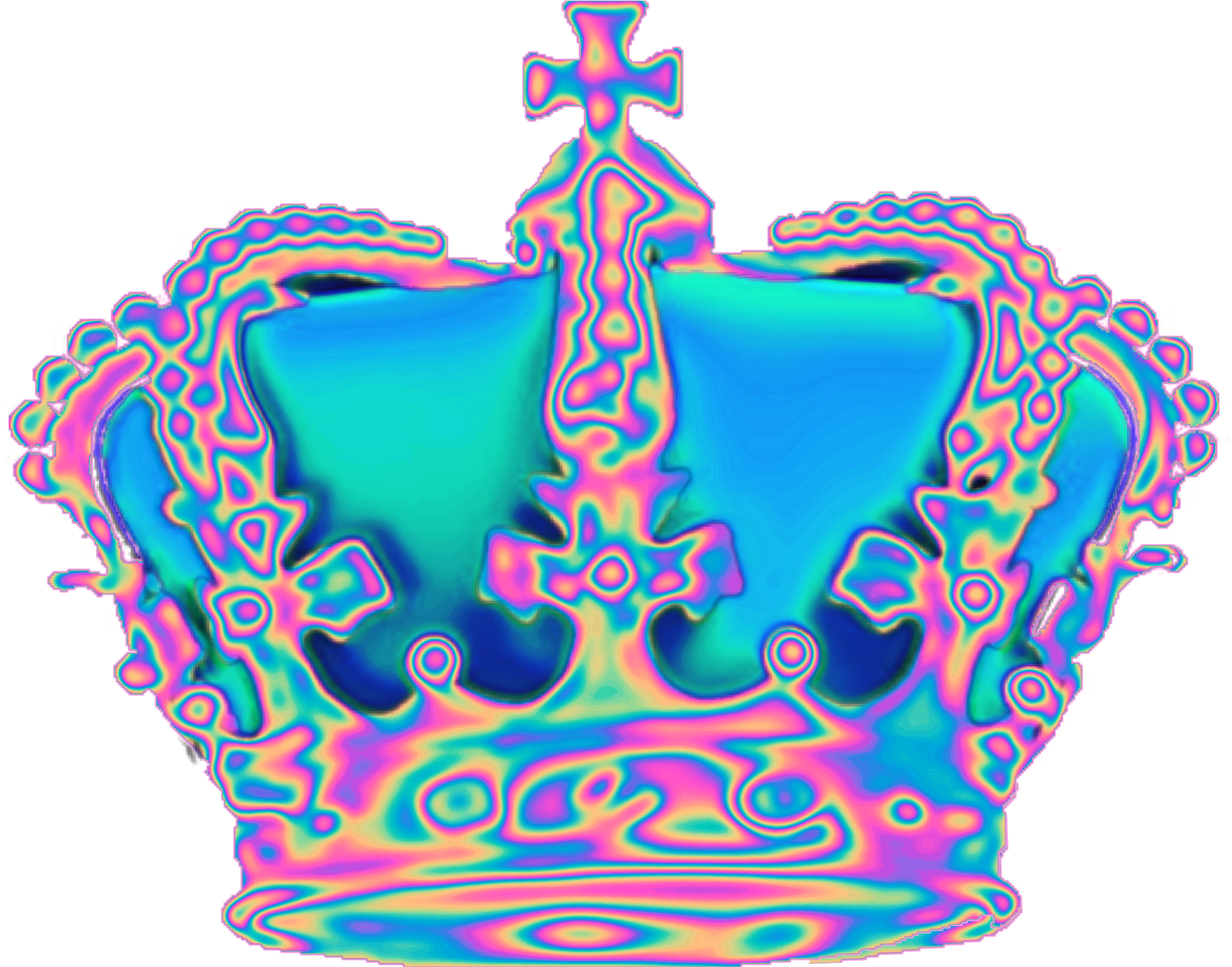 Holo Holographic Tumblr Vaporwave Aesthetic Crown Freet Aesthetic