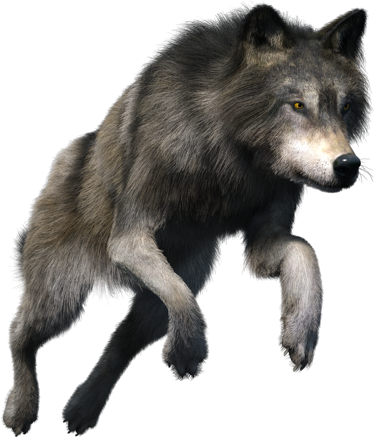 Howling Wolf Clipart Free - Wolf (1400x1750), Png Download